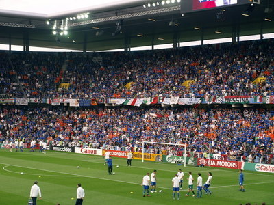 Italienska kurvan i Bern i matchen mot Holland